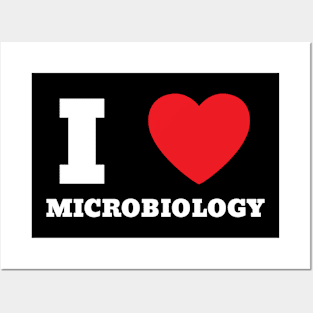 I Love Heart Microbiology Posters and Art